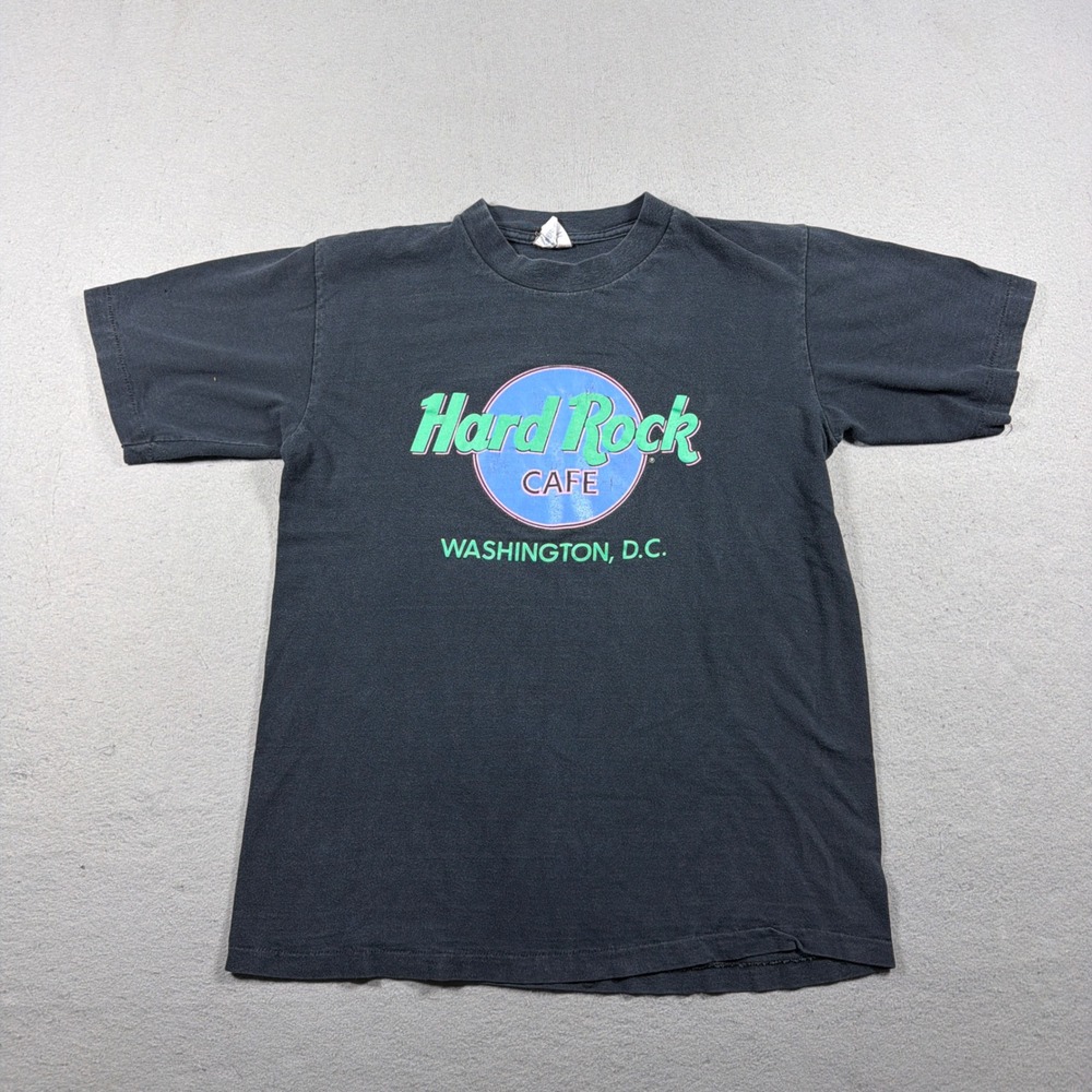 Hard Rock Cafe T Shirt Men Large Regular Black Washington DC Graphic Tee Vintage